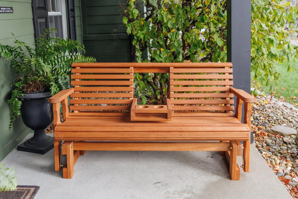 Heavy Duty Console Porch Glider with Cupholders C742