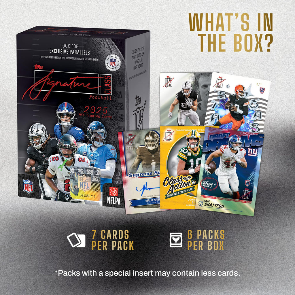 2025 Topps NFL Signature Class Football Value Box S5810