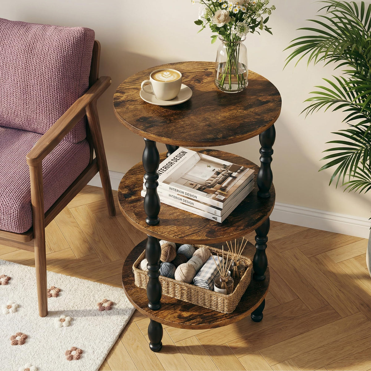 3-Tier Small Oval Side Table C8437