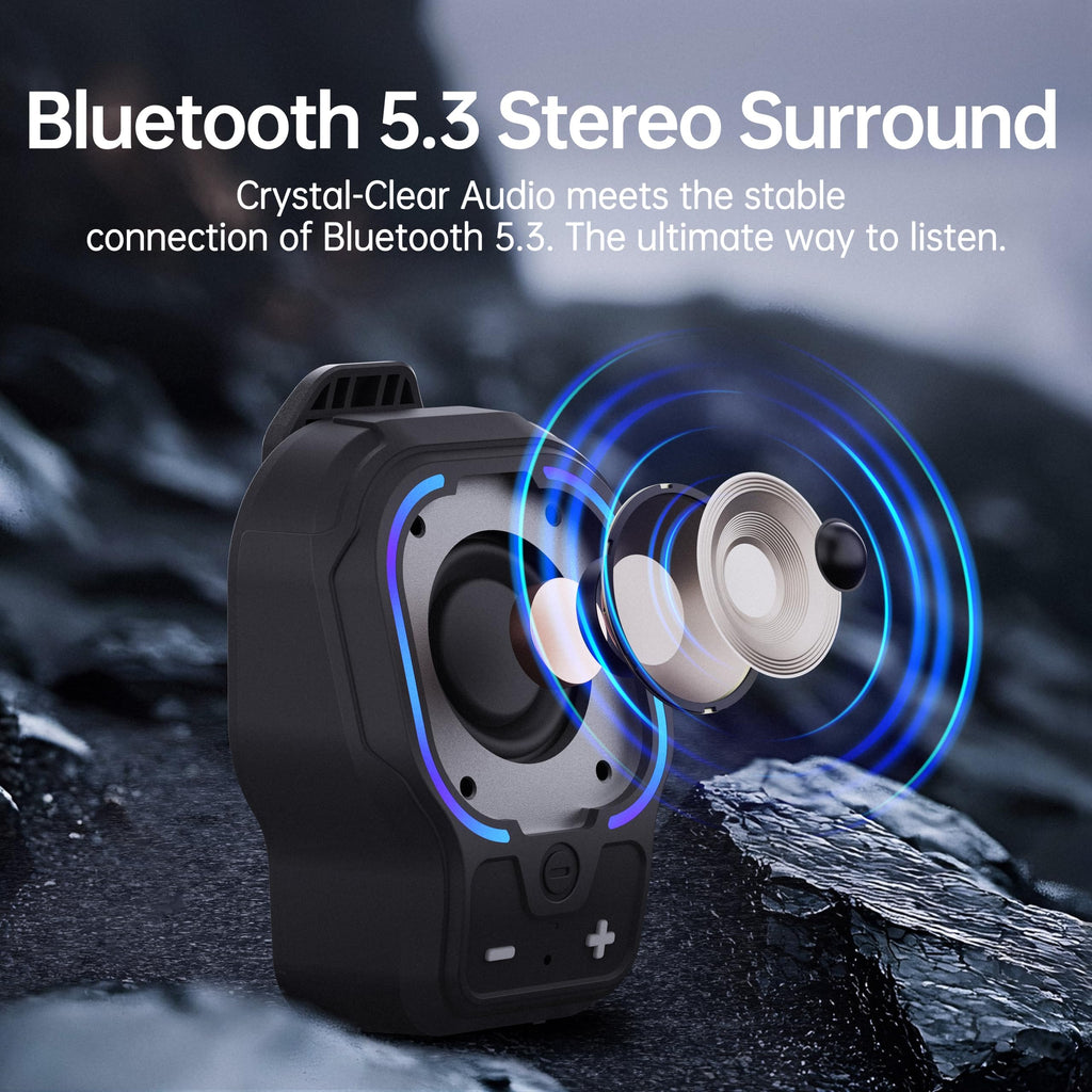 Black Magnetic Clip-on Portable Bluetooth Speaker M487871