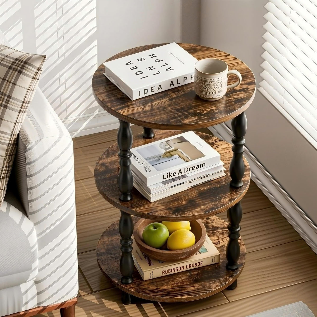 3-Tier Small Oval Side Table C8437